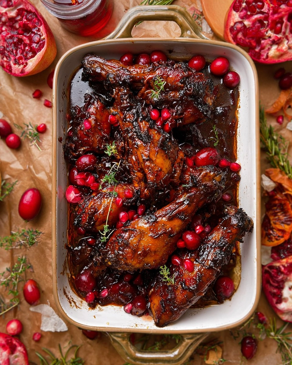 Baked Cranberry Pomegranate Turkey Wings 115 Baked Cranberry Pomegranate Turkey Wings