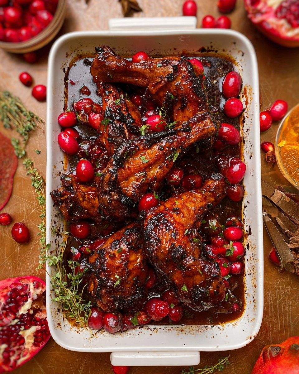 Baked Cranberry Pomegranate Turkey Wings 117 Baked Cranberry Pomegranate Turkey Wings