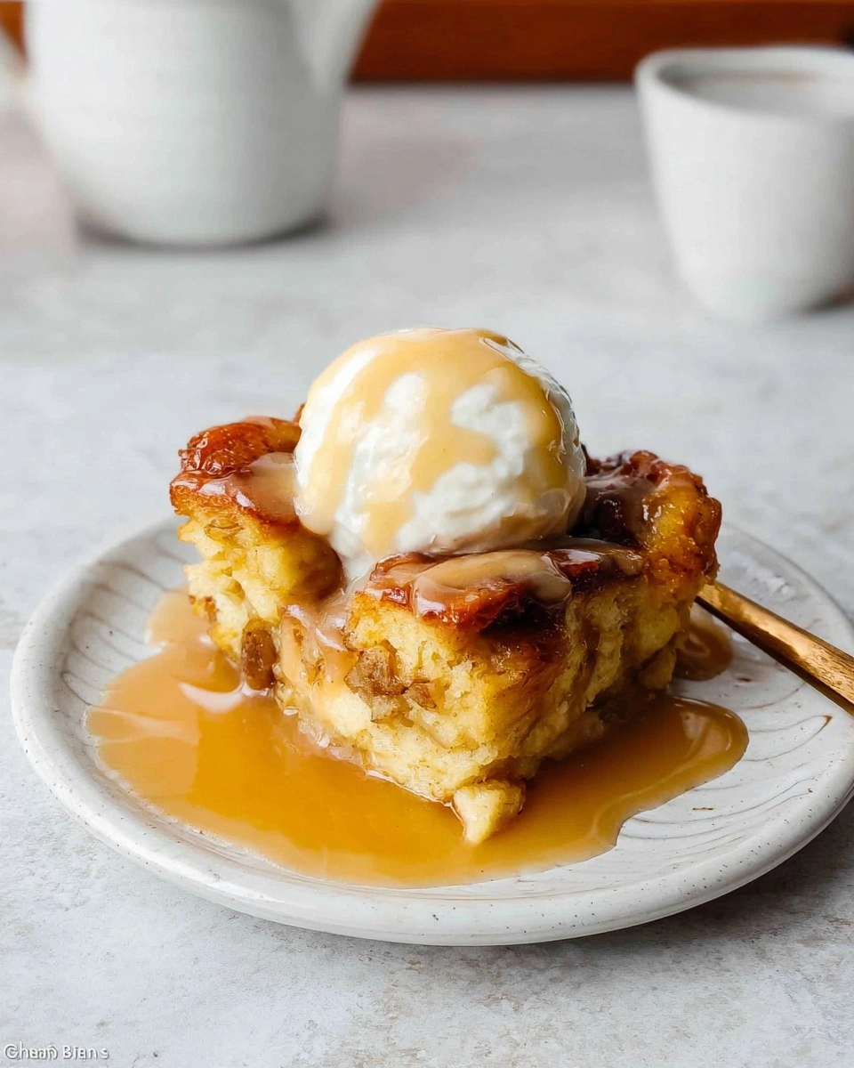 Bread Pudding with Butter Rum Sauce
