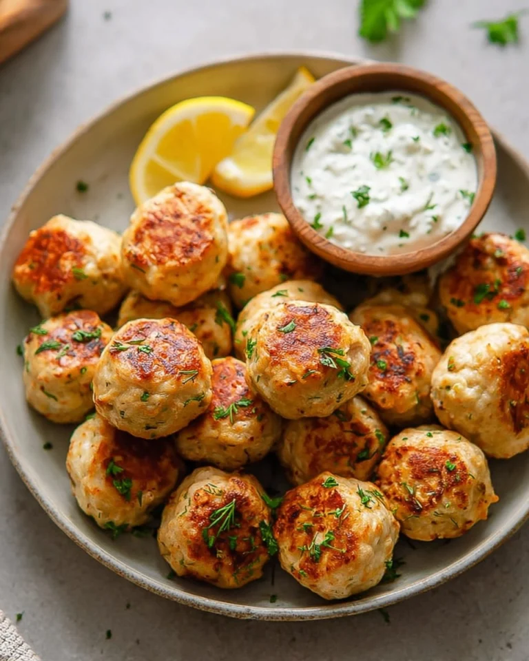 Chicken-Feta-Meatballs-with-Tzatziki-Dip-Recipe