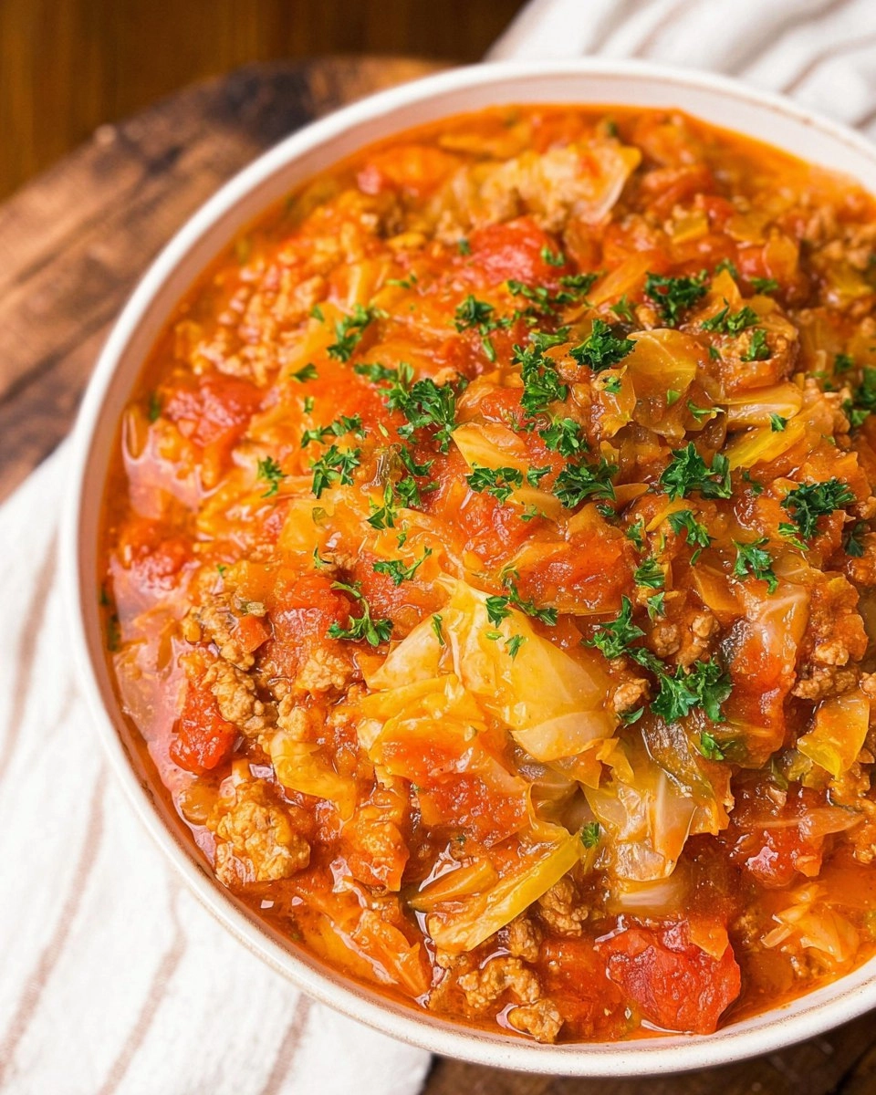 Crockpot Cabbage Roll Soup