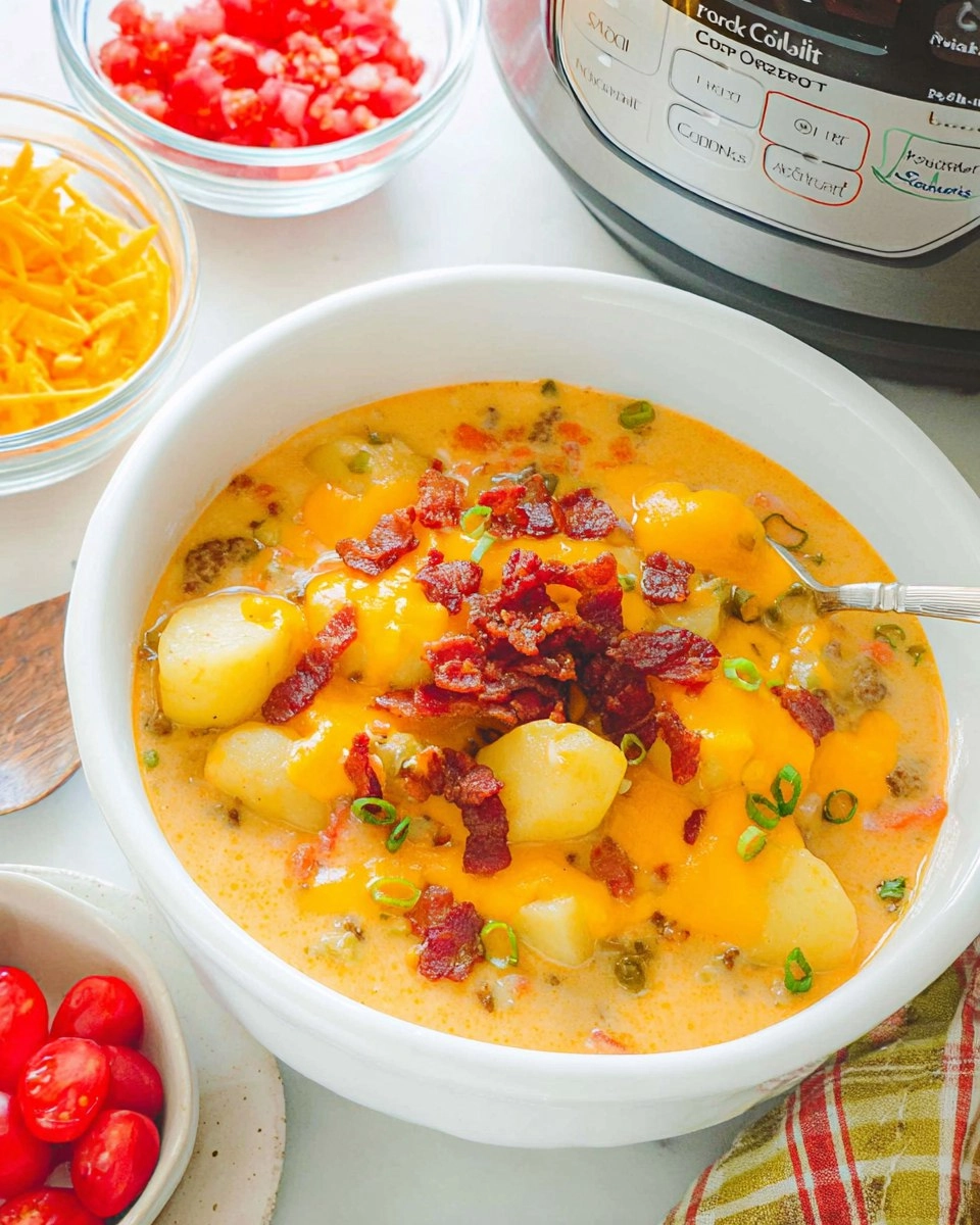 Crockpot Cheeseburger Soup