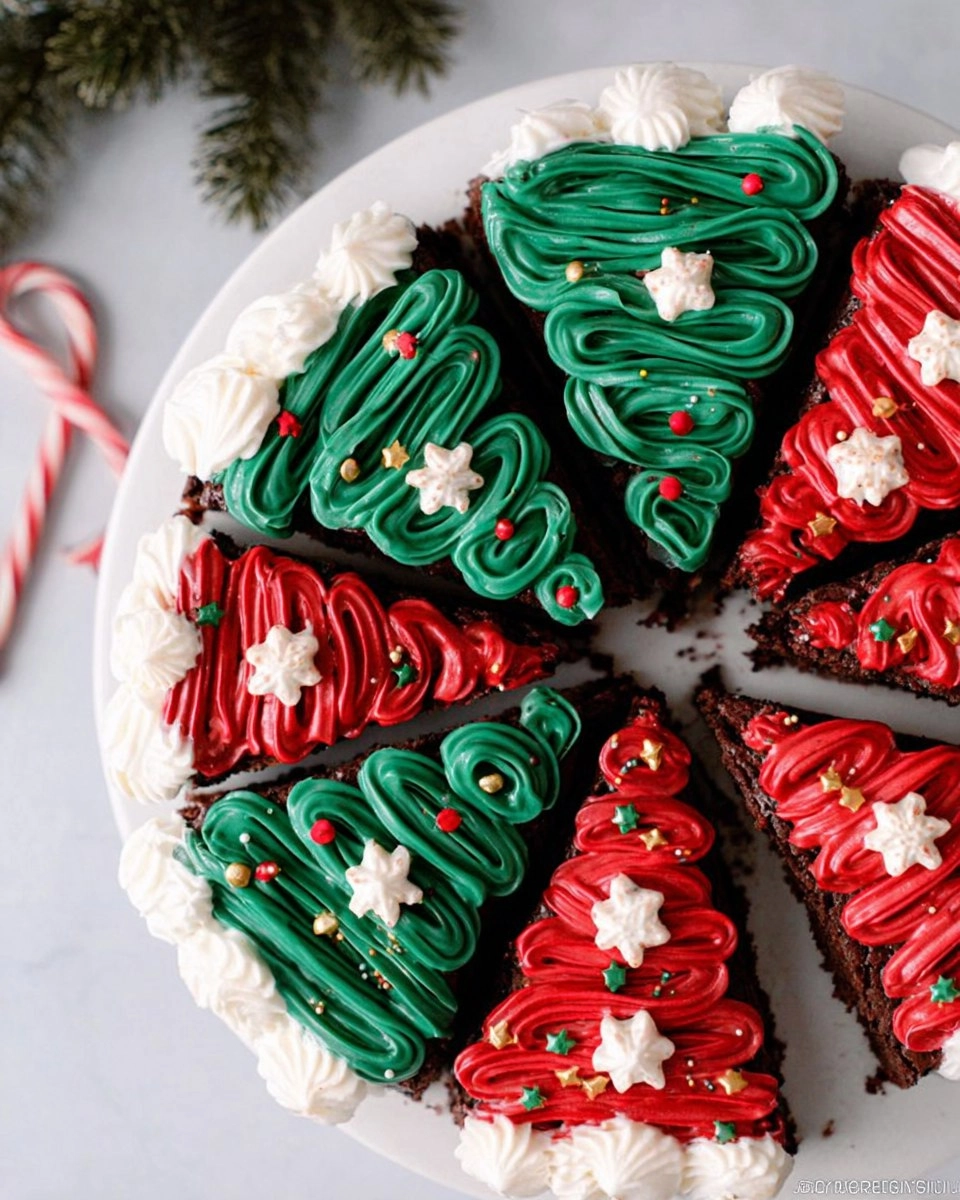 Frosted Christmas Brownies