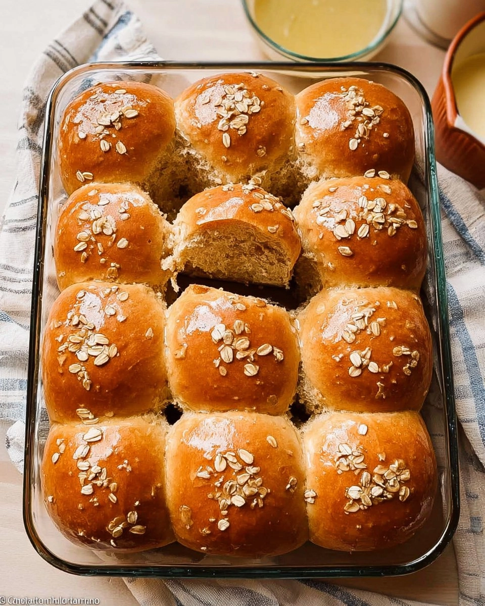 Oatmeal Molasses Dinner Rolls