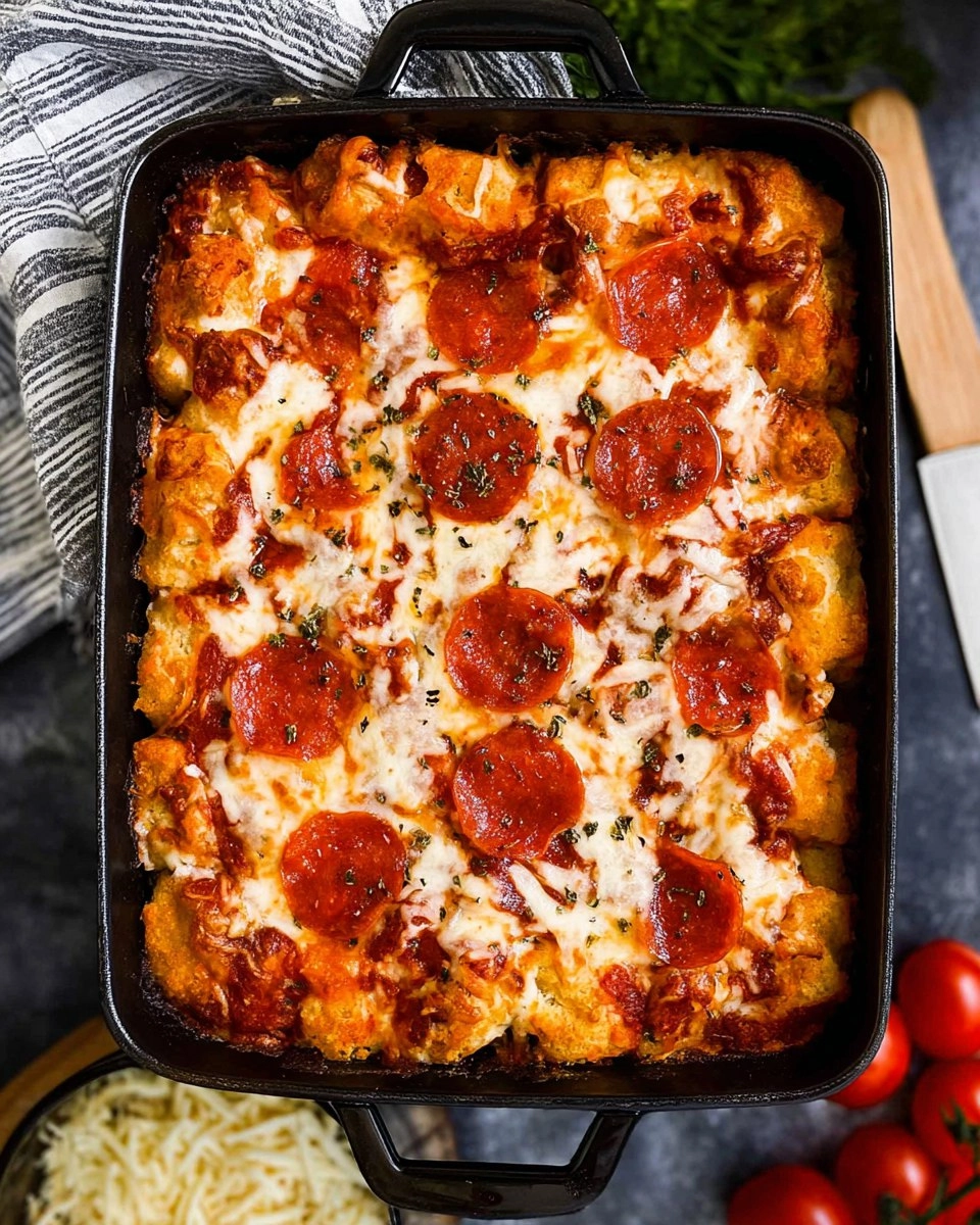 Pizza Biscuit Casserole (Easy Pepperoni Version) 77 Pizza Biscuit Casserole (Easy Pepperoni Version)
