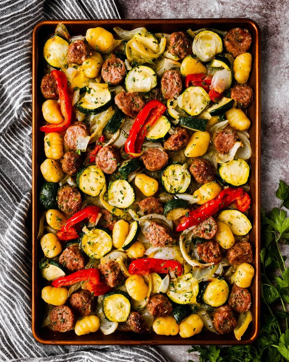 Sheet Pan Gnocchi with Sausage and Veggies