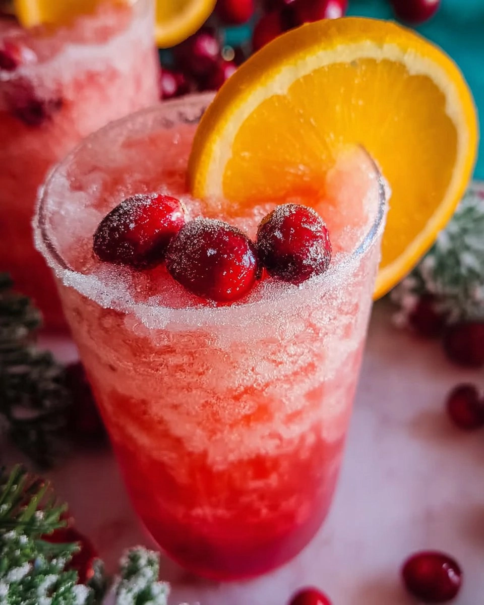 Sparkling Christmas Slush Drink