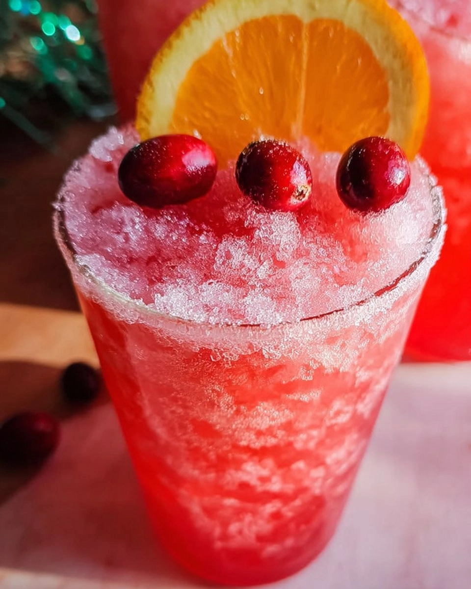 Sparkling Christmas Slush Drink