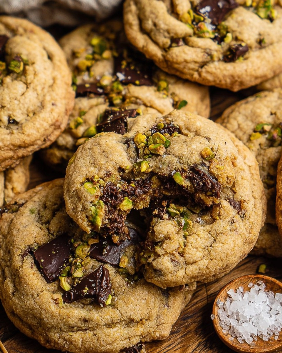 Vegan Olive Oil, Pistachio, Chocolate Chunk Cookies