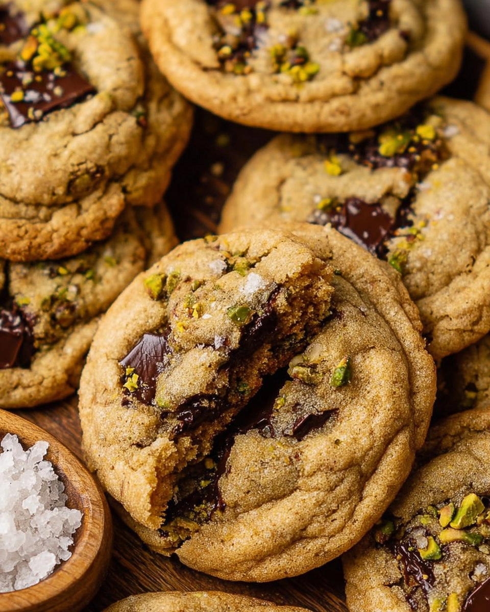 Vegan Olive Oil, Pistachio, Chocolate Chunk Cookies