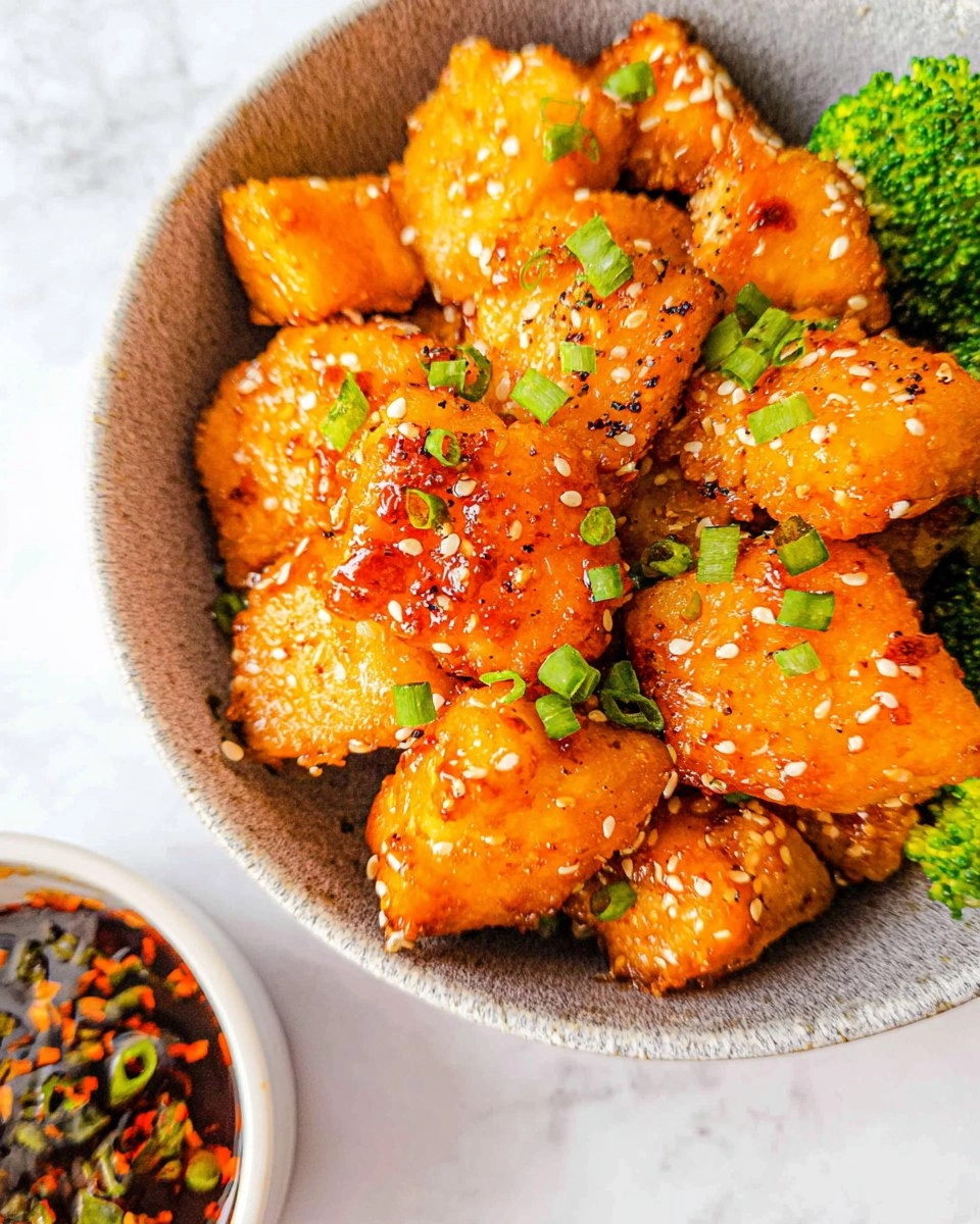 Air Fryer Honey Garlic Salmon Bites