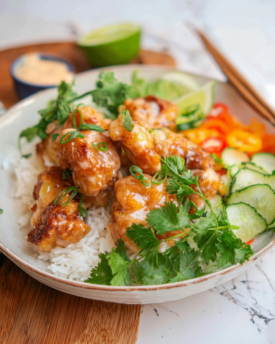 Bang Bang Chicken and Rice Bowl
