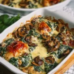Chicken-Spinach-Mushroom-Low-Carb-Oven-Dish-Recipe