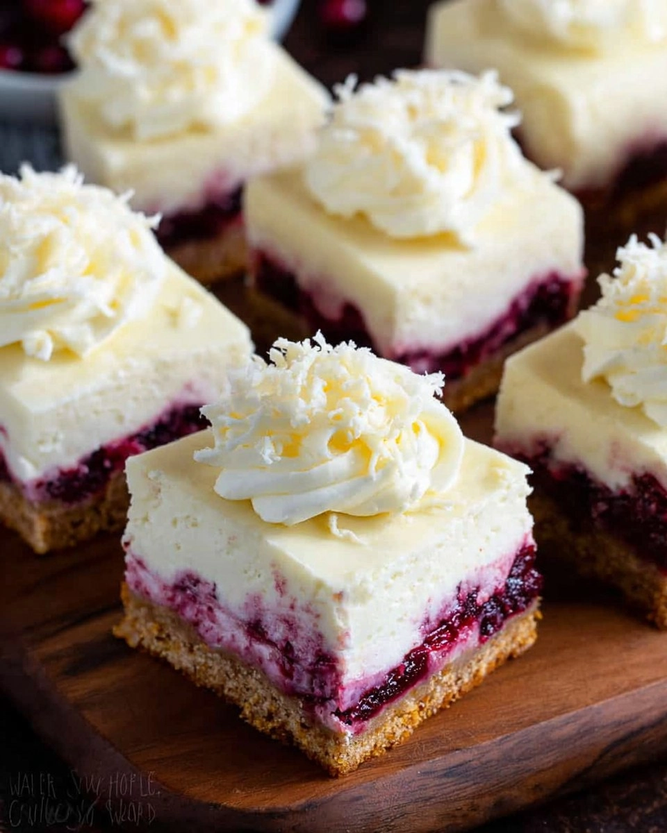 Christmas Cheesecake Bars (Cranberry White Chocolate Cheesecake Bars)