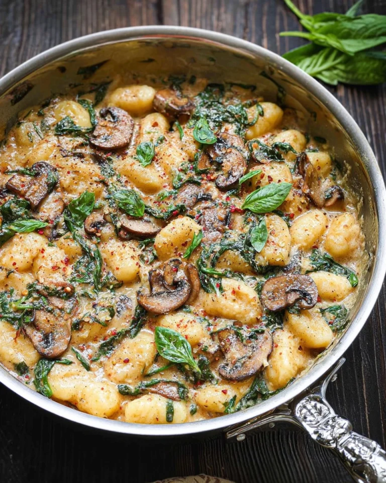 Creamy-Spinach-and-Mushroom-Gnocchi-Recipe