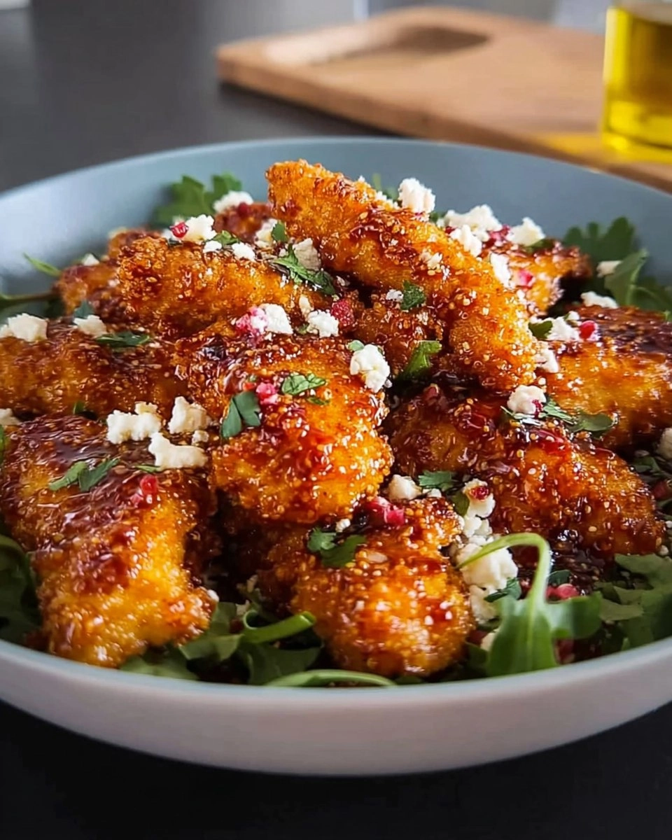 Crispy Hot Honey Feta Chicken