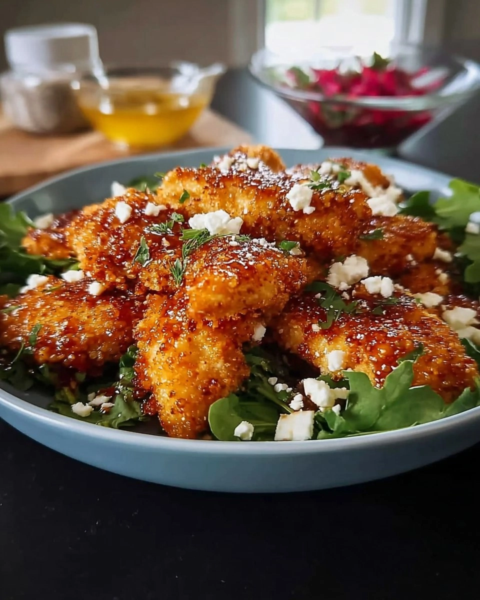 Crispy Hot Honey Feta Chicken