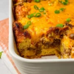 Easy-Croissant-Breakfast-Casserole-with-Sausage-Cheese-Recipe