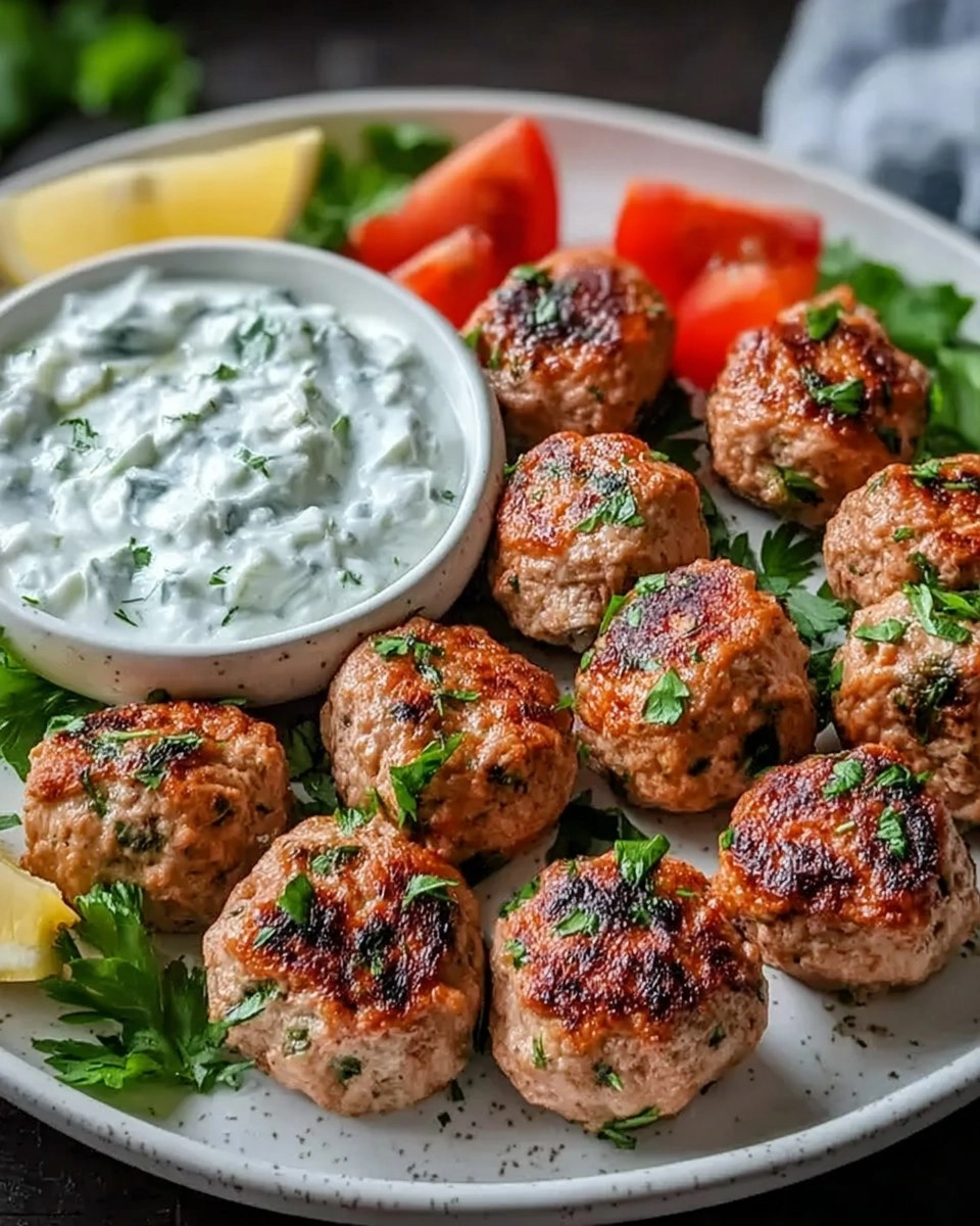 Easy Greek Turkey Meatballs with Tzatziki 121 Easy Greek Turkey Meatballs with Tzatziki