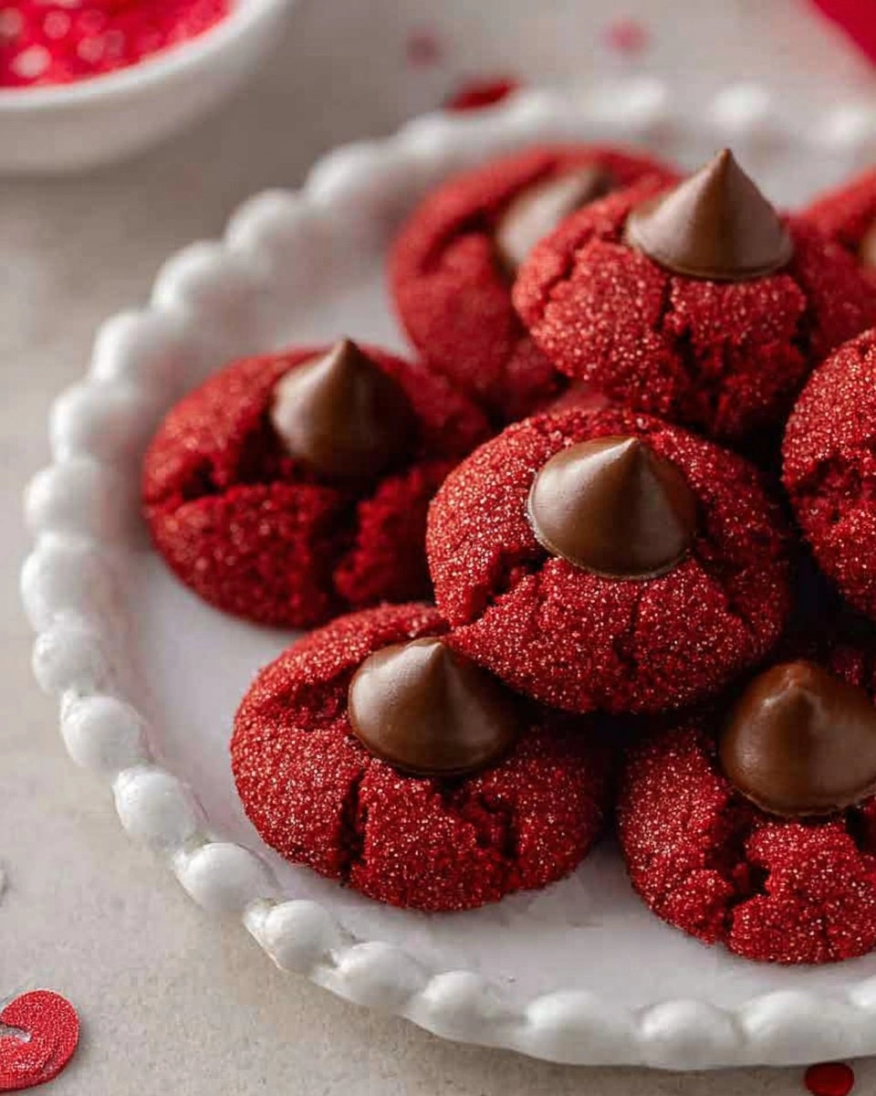 Easy Hershey’s Red Velvet Blossoms Cookies