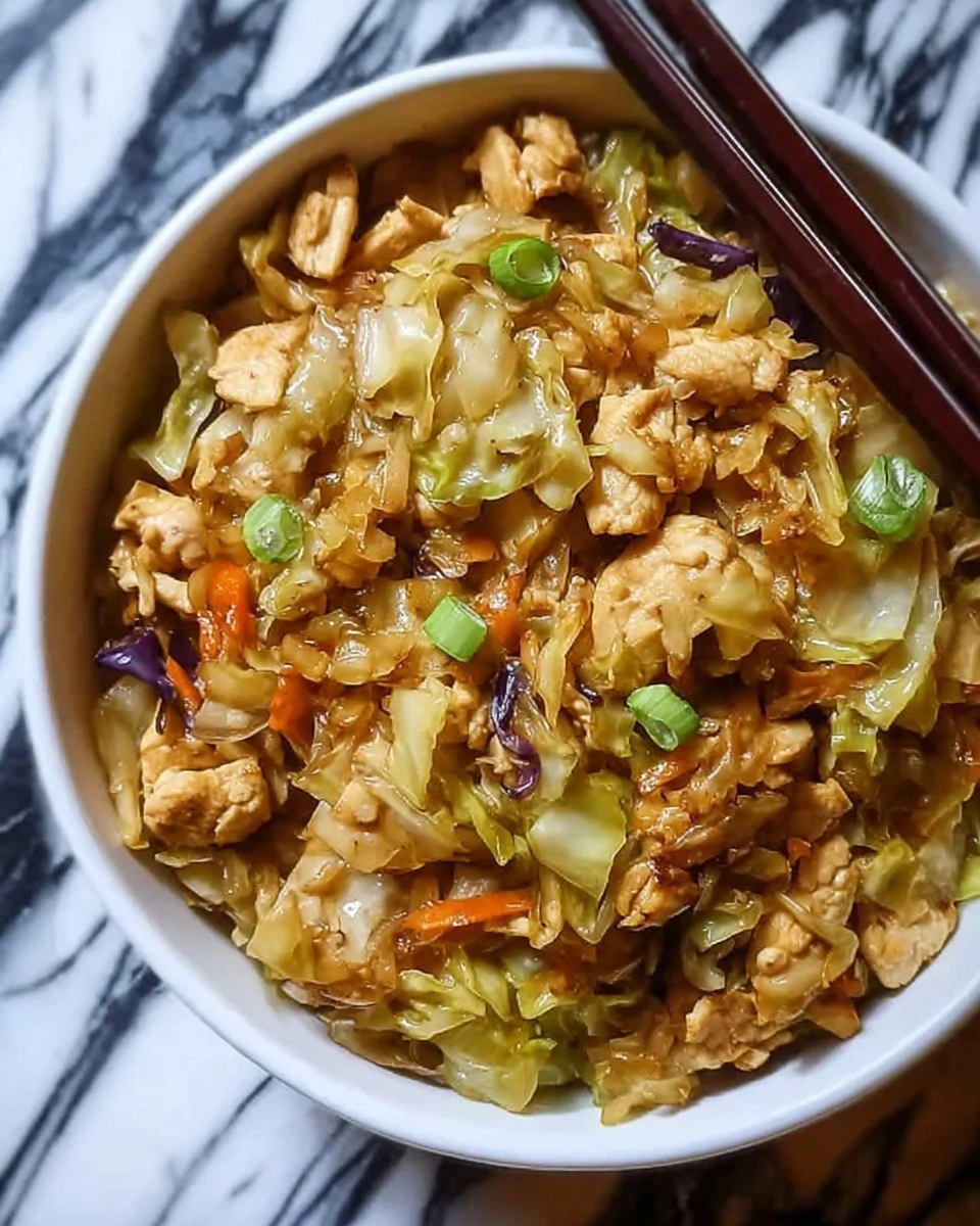 Egg Roll Bowls with Chicken and Cabbage