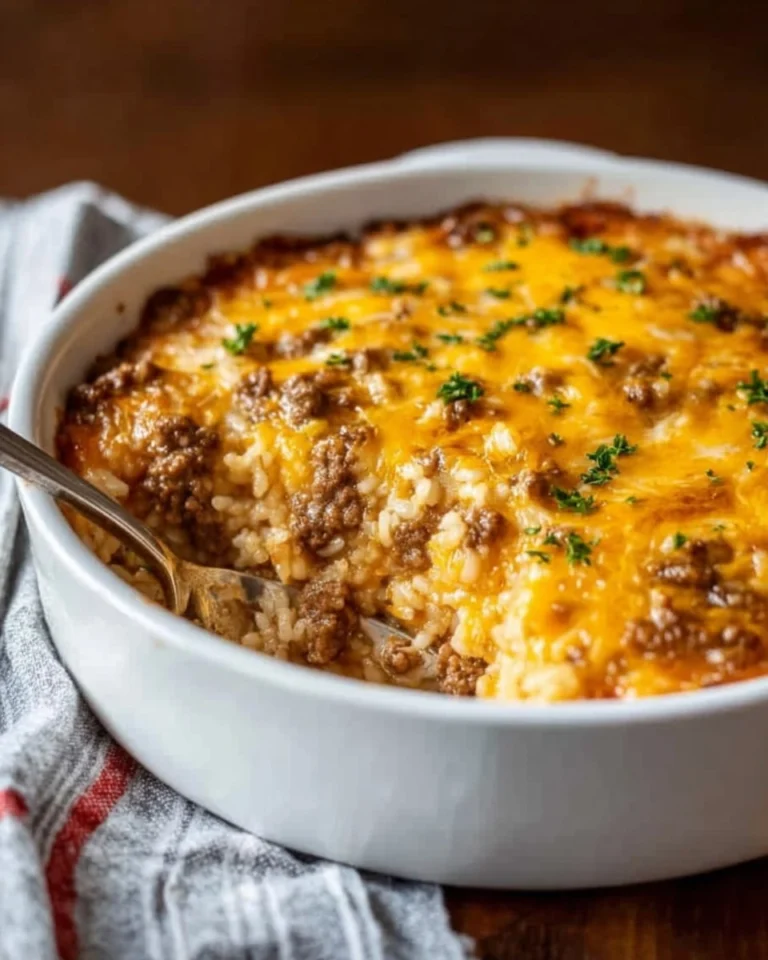 Healthy-Cheesy-Ground-Beef-Rice-Casserole-Recipe