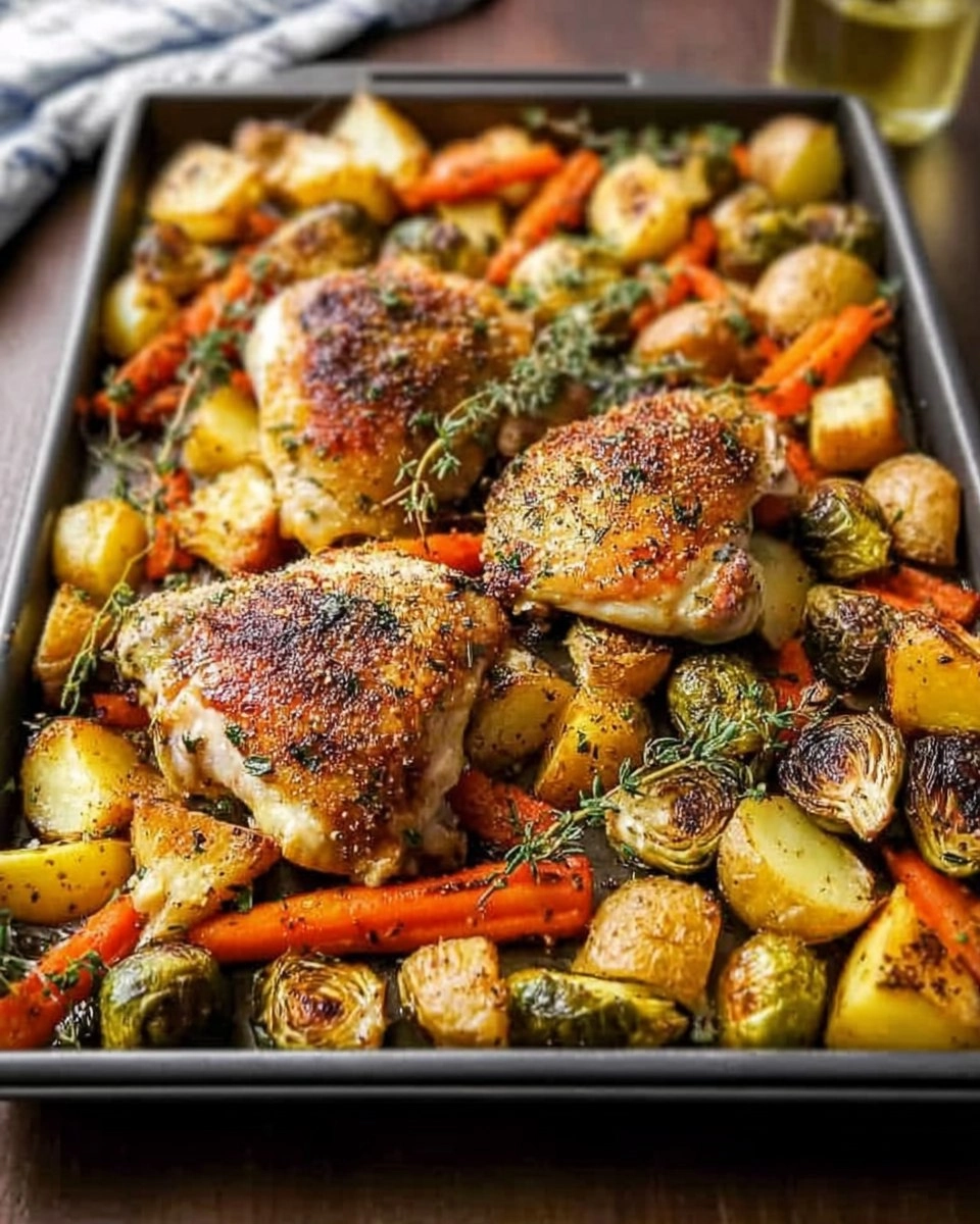 Healthy Sheet Pan Maple Mustard Roasted Chicken