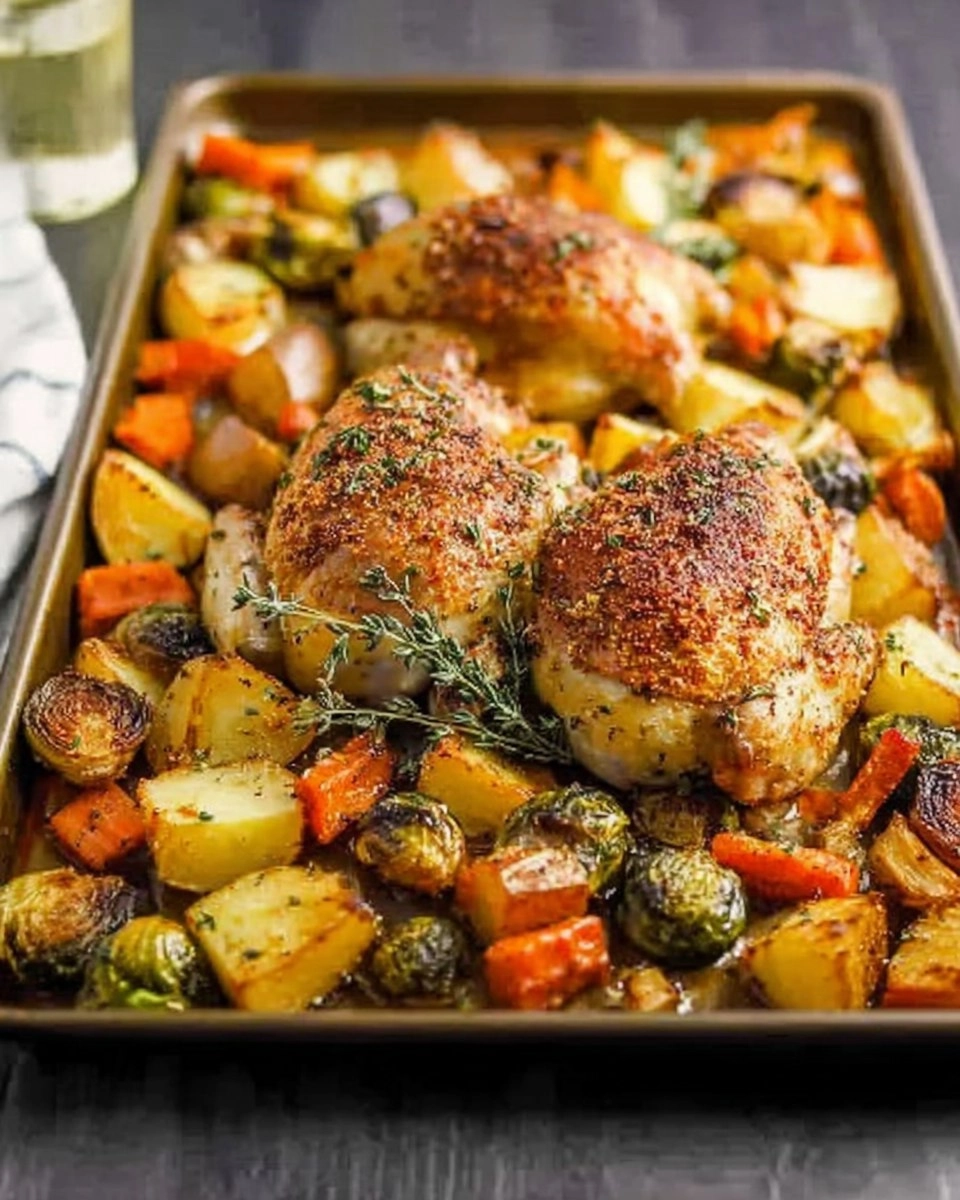 Healthy Sheet Pan Maple Mustard Roasted Chicken