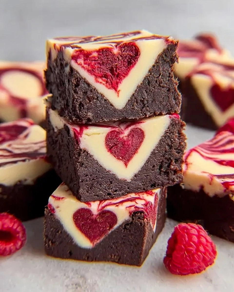 Heart Shaped Brownies with Raspberry Swirl and Cheesecake Topping 90 Heart Shaped Brownies with Raspberry Swirl and Cheesecake Topping