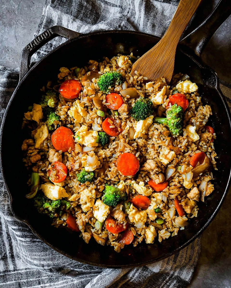 Leftover Fried Rice, Veggies, and Eggs