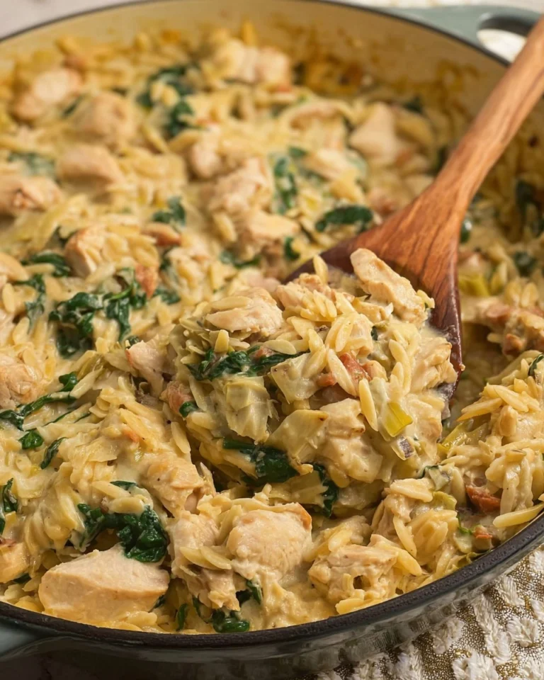 One-Pan-Spinach-Artichoke-Chicken-Orzo-Recipe