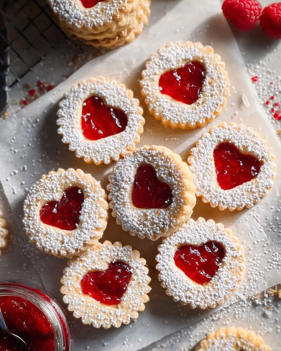 Raspberry Linzer Cookies