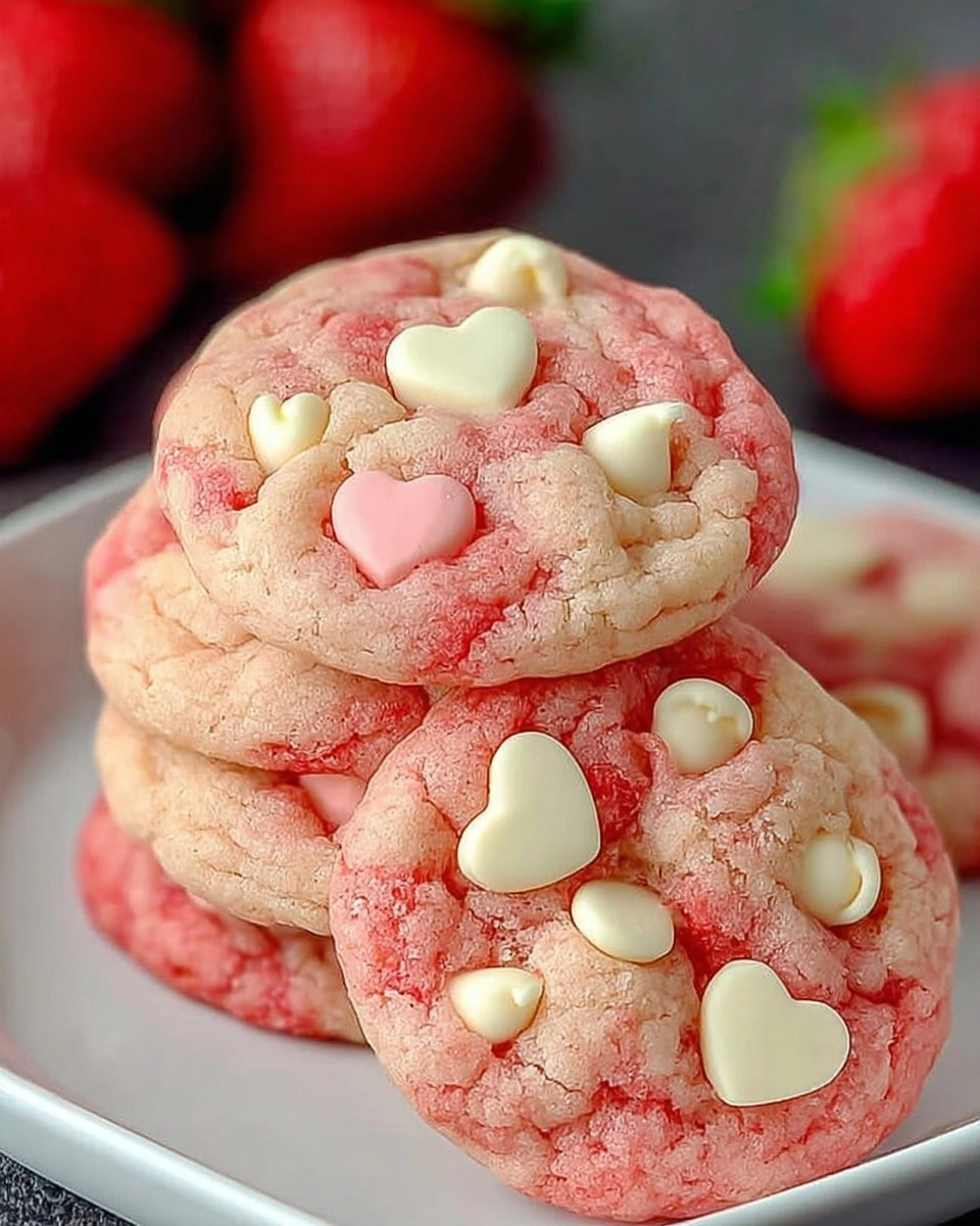 Strawberry White Chocolate Chip Cookies- Perfect for Valentine’s Day!