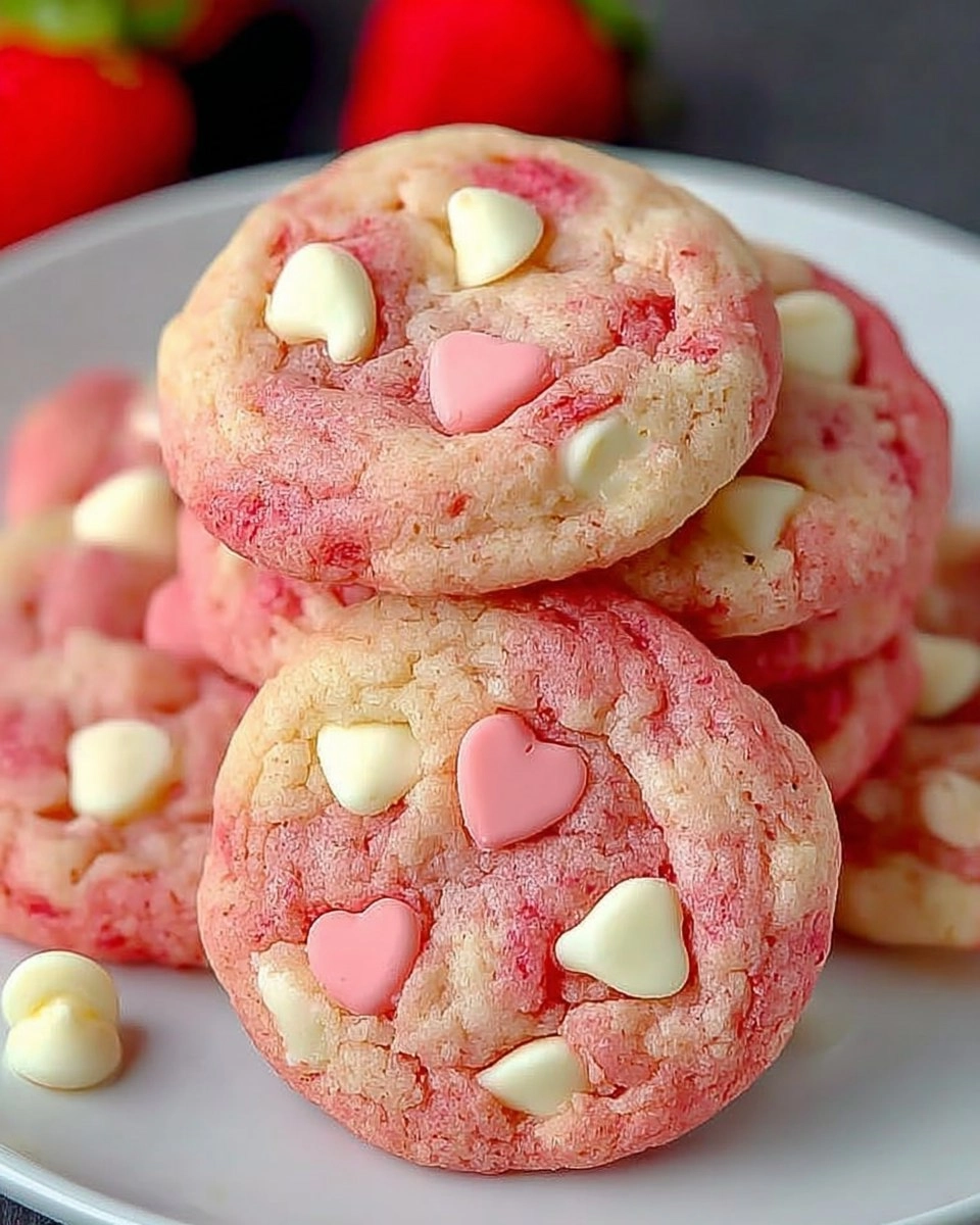 Strawberry White Chocolate Chip Cookies- Perfect for Valentine’s Day!