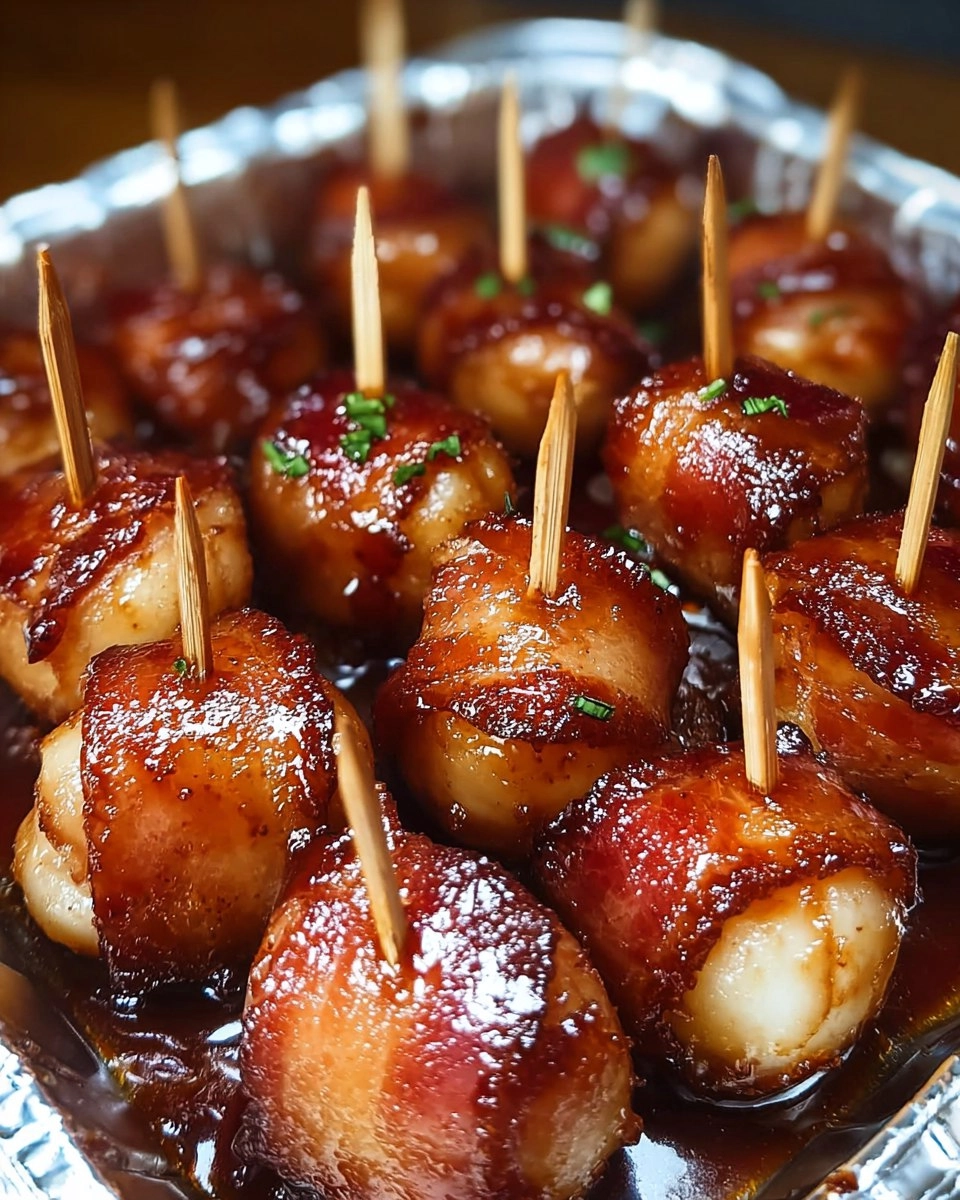 Valentine Bacon Wrapped Water Chestnuts