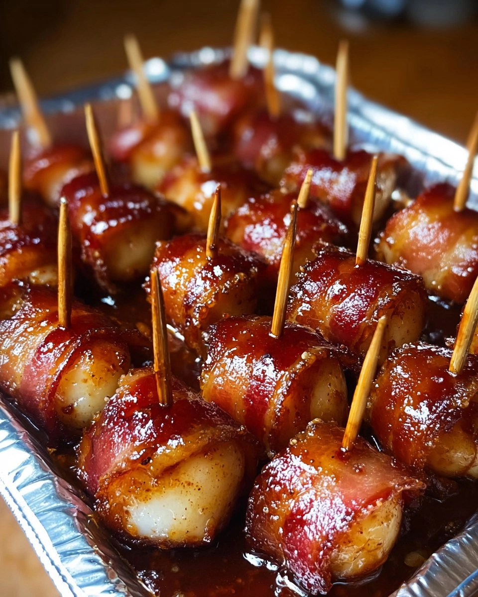 Valentine Bacon Wrapped Water Chestnuts