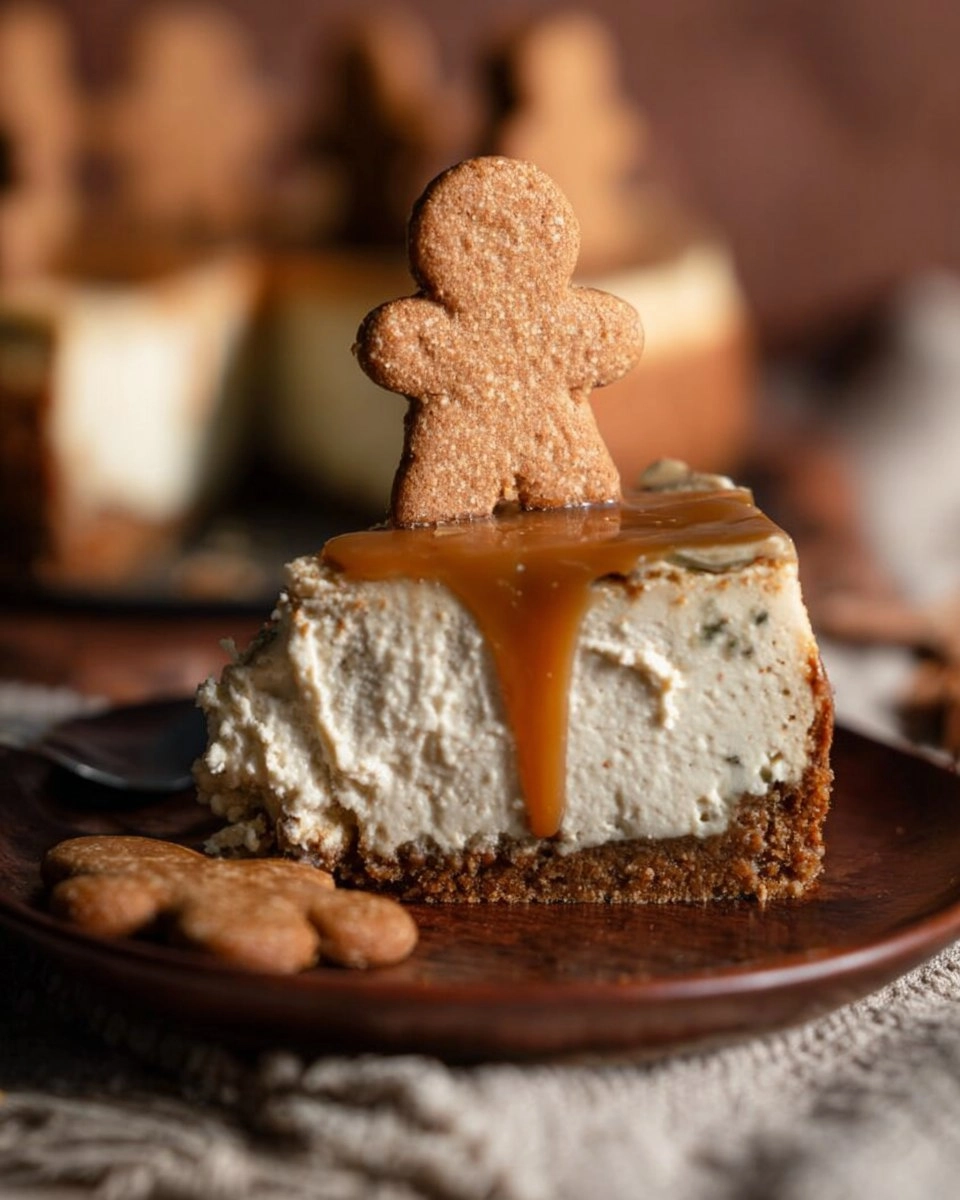 Valentine Gingerbread Caramel Cheesecake