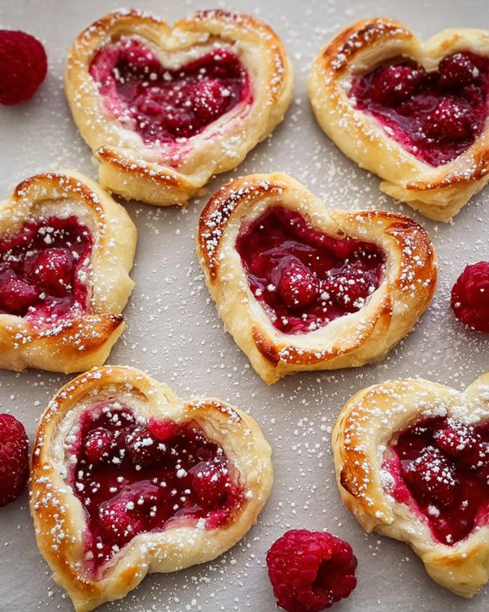 Valentine Raspberry Heart Danishes
