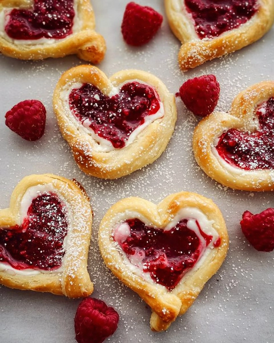 Valentine Raspberry Heart Danishes