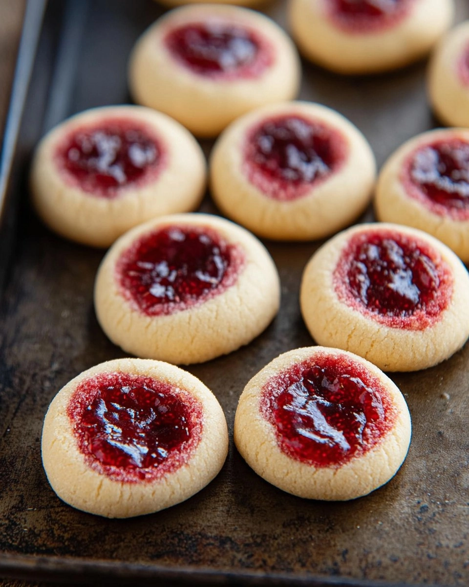 Valentine Raspberry Thumbprint Cookies