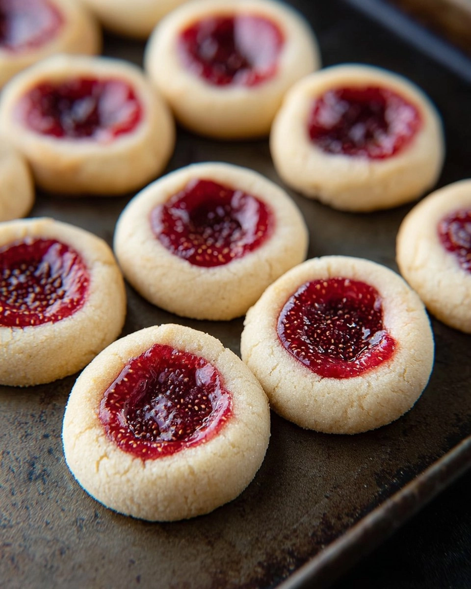 Valentine Raspberry Thumbprint Cookies