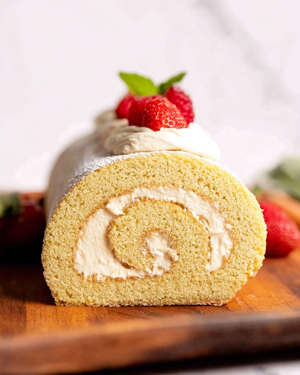 Vanilla Swiss Roll Cake