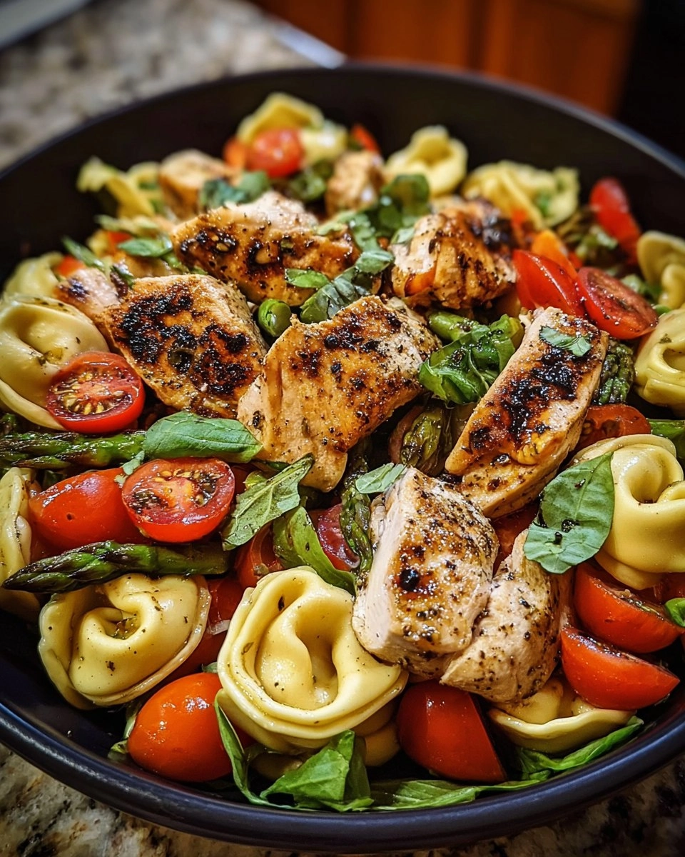 Warm Balsamic Chicken Tortellini Salad 105 Warm Balsamic Chicken Tortellini Salad