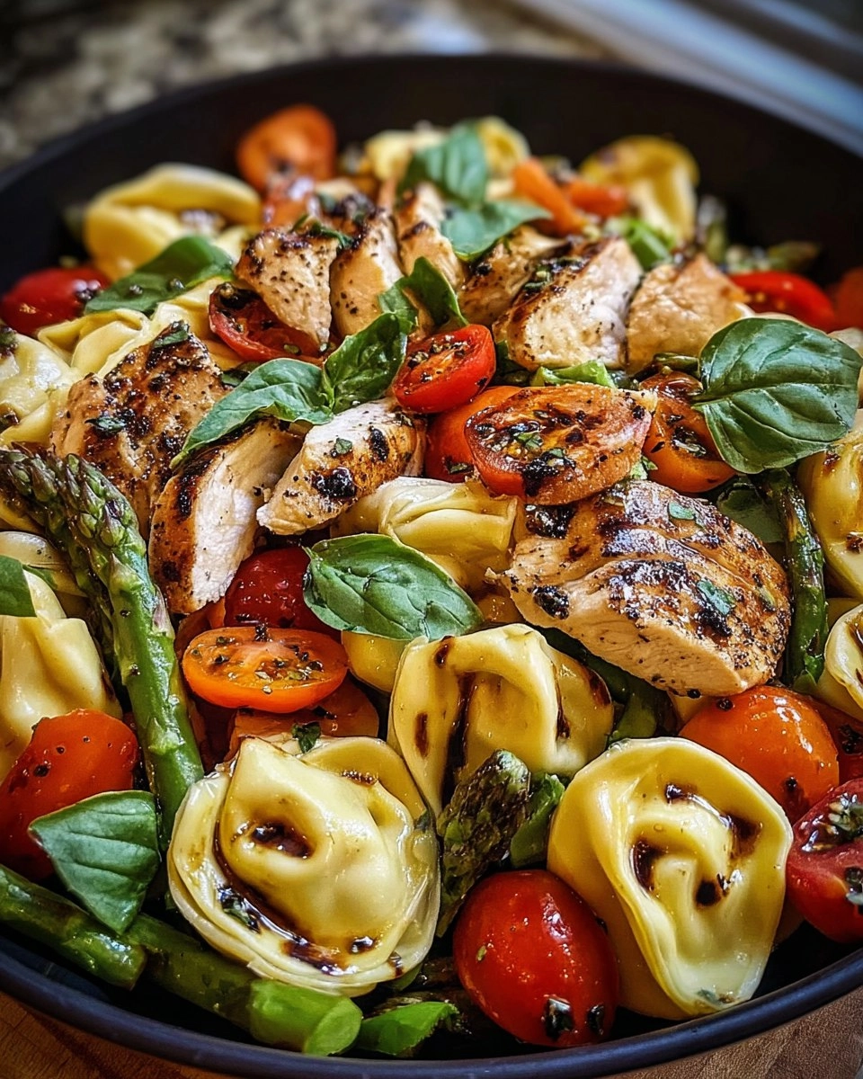 Warm Balsamic Chicken Tortellini Salad 107 Warm Balsamic Chicken Tortellini Salad