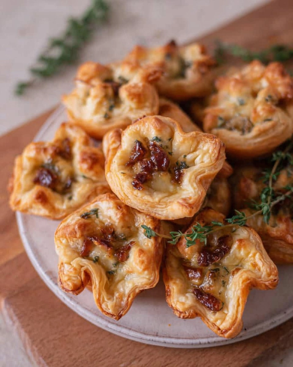 Brie and Fig Jam Puff Pastry Cups