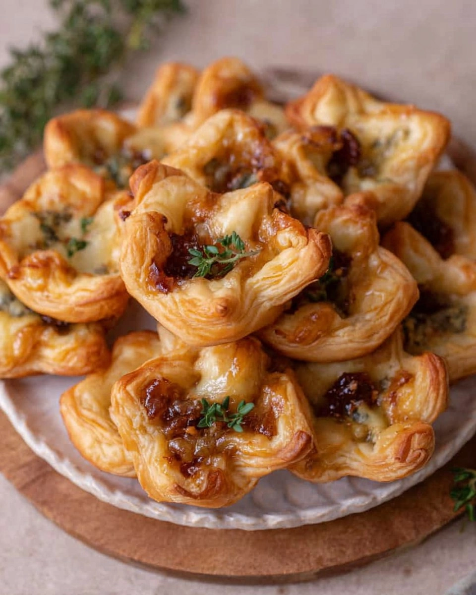Brie and Fig Jam Puff Pastry Cups