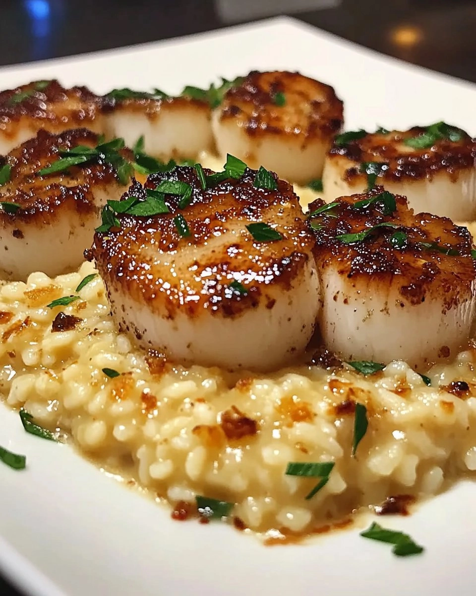 Champagne Risotto with Brown Butter Scallops 130 Champagne Risotto with Brown Butter Scallops
