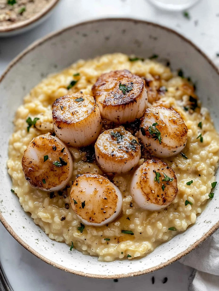 Champagne Risotto with Brown Butter Scallops 131 Champagne Risotto with Brown Butter Scallops