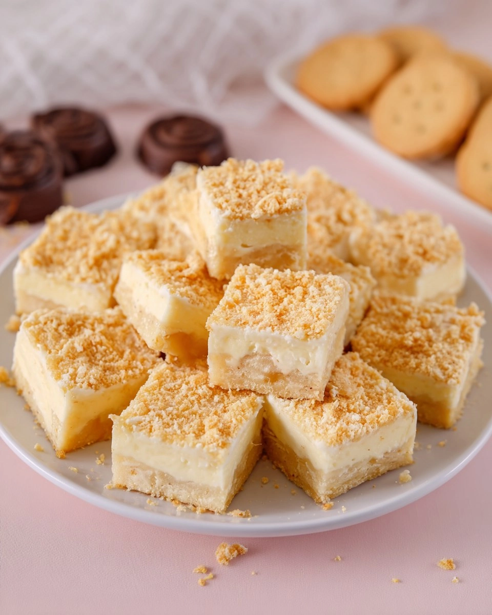 Easy Banana Pudding Fudge Squares with a Nilla Wafer Crunch