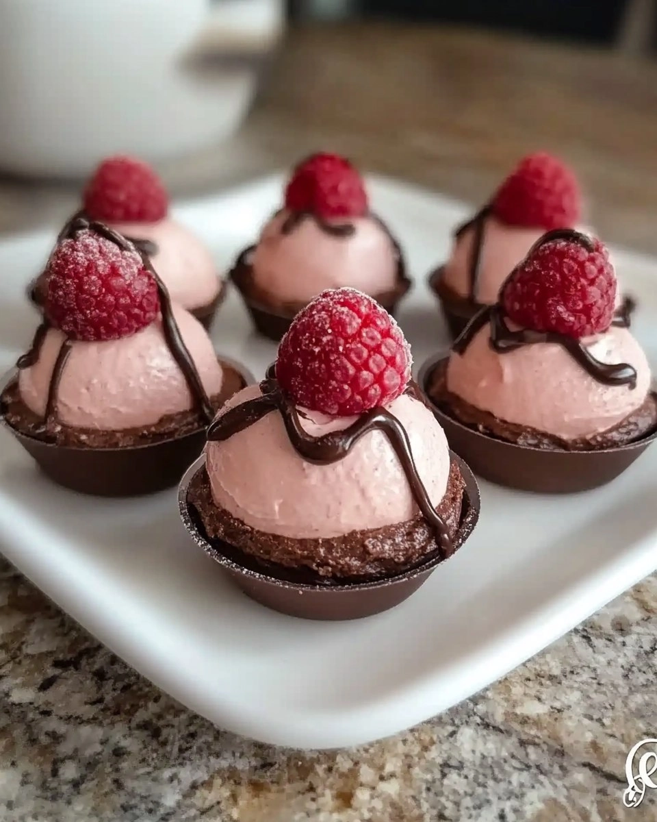 Easy Chocolate Raspberry Mousse Domes